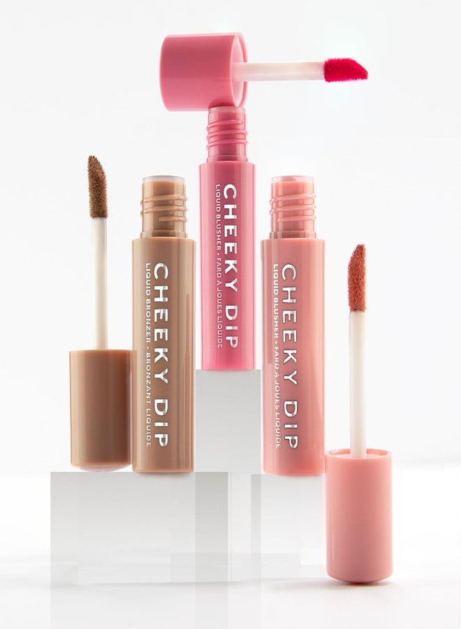 W7 Cheeky Cheeks Gift Set - Liquid Blusher & Bronzer Trio - Radiant Glow Makeup Gift - Image 4